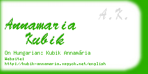 annamaria kubik business card