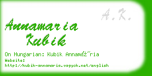 annamaria kubik business card